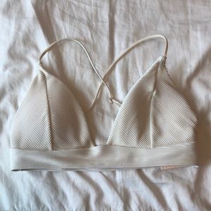H&M ribbed bikini top with crossing straps in back